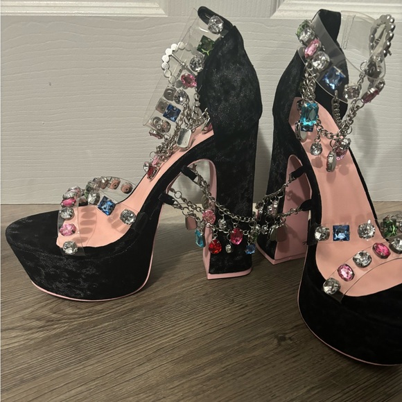 NWOB Dolls Kill / Sugar Thrillz Gem Holy Revelation Platform Heels - Picture 6 of 7